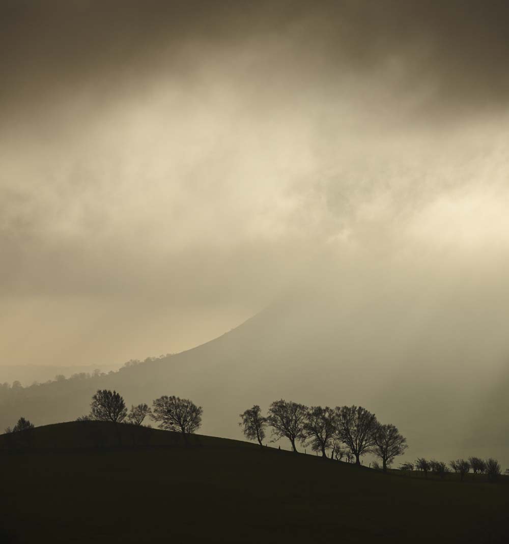 Fern Verrow, Biodynamic farm, Black mountains in winter